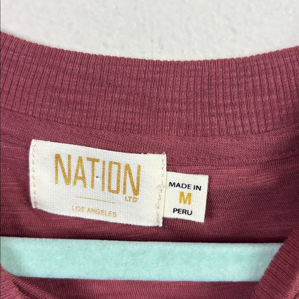 Nation LTD Paulette Short Ruffle Sleeves in Brownish Brick Red size Medium - Picture 3 of 7
